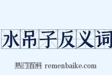 水吊子反义词是什么意思的图片